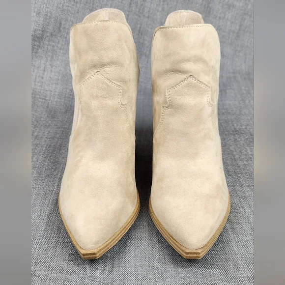 Steve Madden Chaya Block Heeled Western Leather Bootie. - Picture 5 of 13